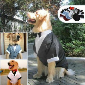 CrazySale דילים  Pet Puppy Dog Clothes Costume Apparel Tuxedo Wedding Suit for Large Medium Small