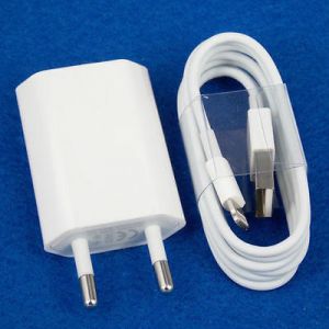  New EU Euro European Wall Charger +  USB Data Cable for iPhone 6 5 5C 5S